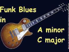 Backing Track Funk Blues in A minor C major Am C